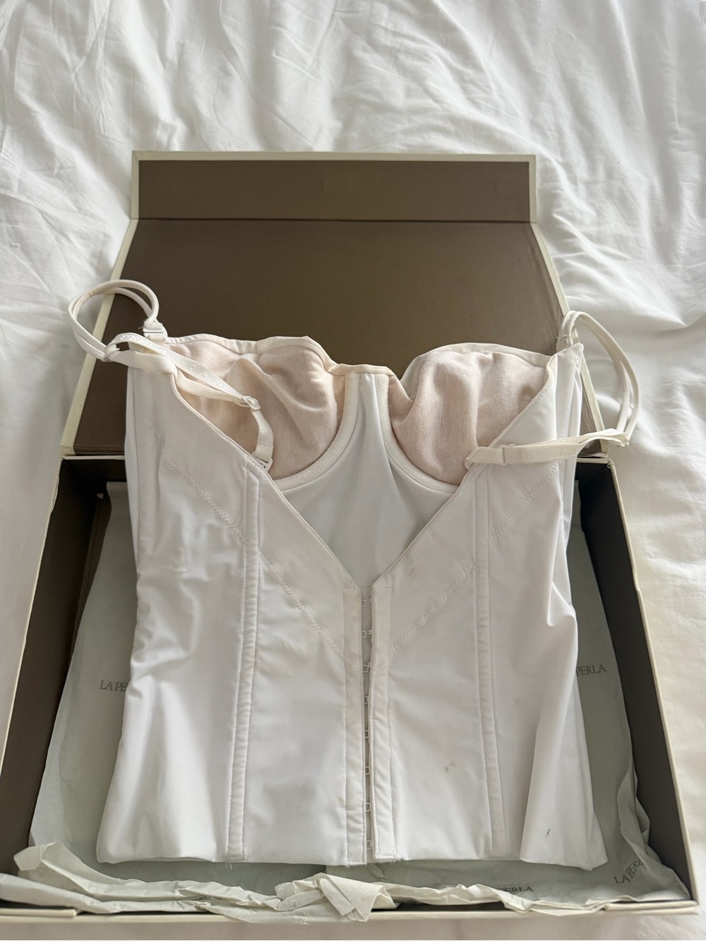 La Perla White Bustier Camisole - Picture 3 of 8